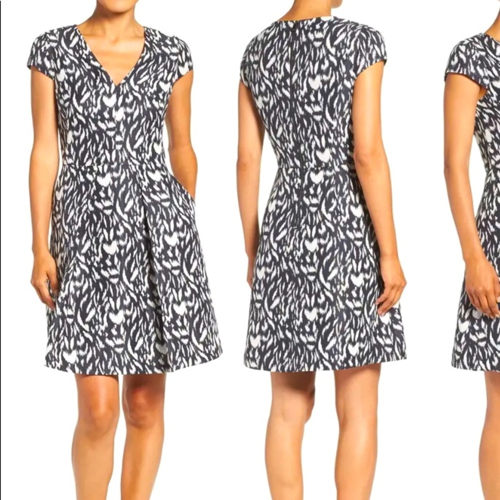 <SOLD> Jacquard Fit & Flare Dress, VINCE CAMUTO